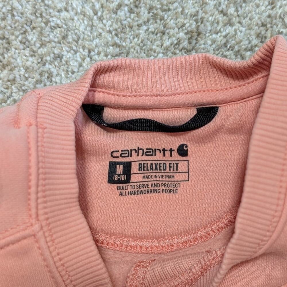 Carhartt Women's Medium Peach Heavyweight Sweatshirt M - Picture 3 of 4